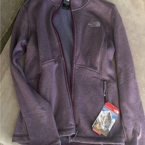 The North Face Women's Heathered Purple Soft-shell Jacket